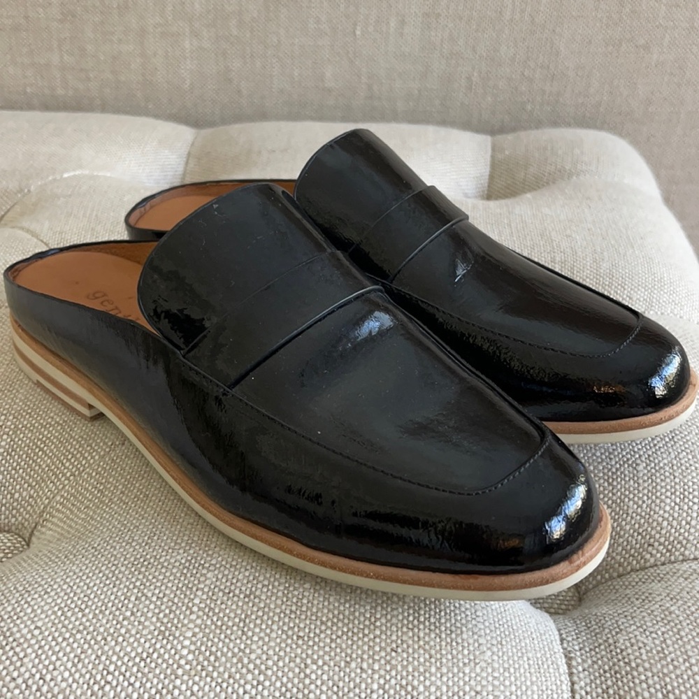 Gentle Souls by Kenneth Cole Black Patent Mules